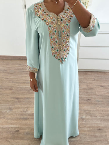 Djellaba Leïla [ bleu turquoise ]