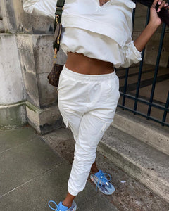 Ensemble jogging blanc