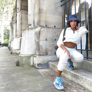 Ensemble jogging blanc